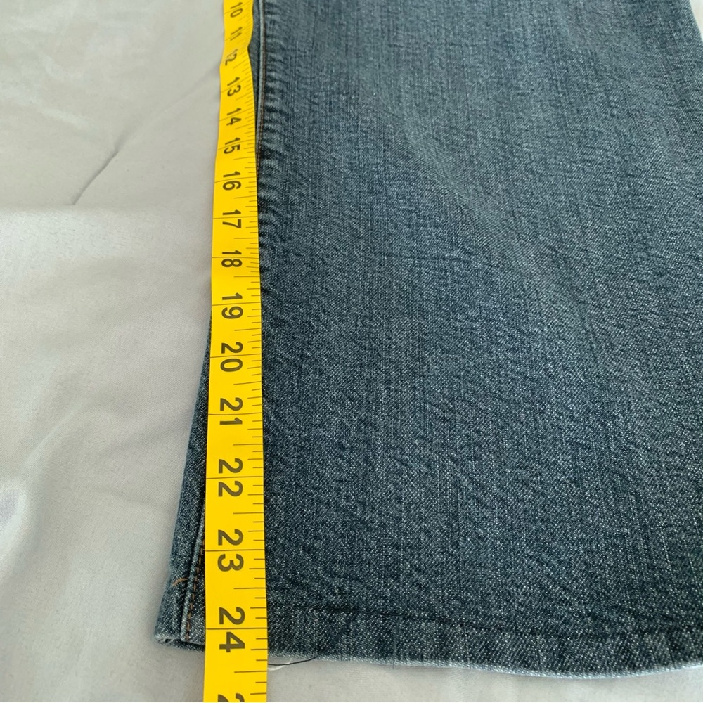 Venezia Women's Dark Blue Straight Cropped Jeans Wide Leg Preppy - Picture 5 of 9